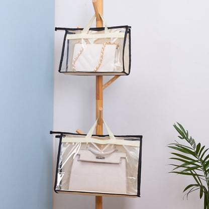 Breathable Moisture-Proof Bag Dust Bag Wardrobe Sealed Leather Bag Protection Finishing Storage Bag Transparent Hanging Bag Storage Artifact