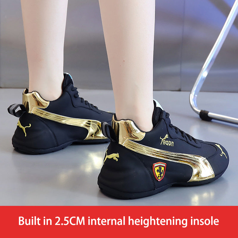 New Style Men's And Women's Same Style Lovers' Shoes Fashion Casual Breathable Soft Soled Leather High Rise Shoes