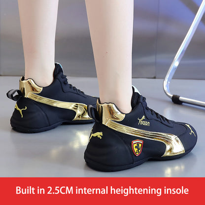 New Style Men's And Women's Same Style Lovers' Shoes Fashion Casual Breathable Soft Soled Leather High Rise Shoes