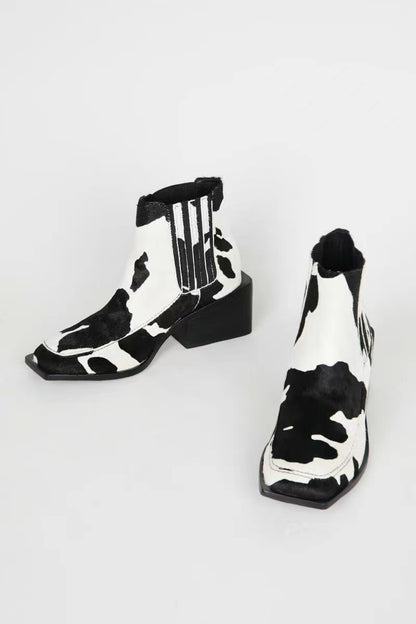 Women Chelsea Boots Autumn Winter Classic Style Women Ankle Boots Concise Warm Shoes Horse Hairs Basic Shoes