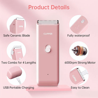 Professional Cordless Pet Clippers - Waterproof & Quiet Dog Grooming Trimmer for Home
