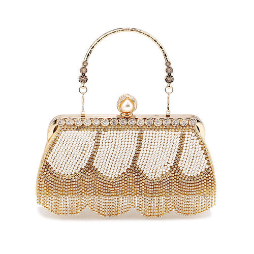 New Fringed Evening Bag Ladies High End Dress Evening Bag Diamond Portable Banquet All Match Bag