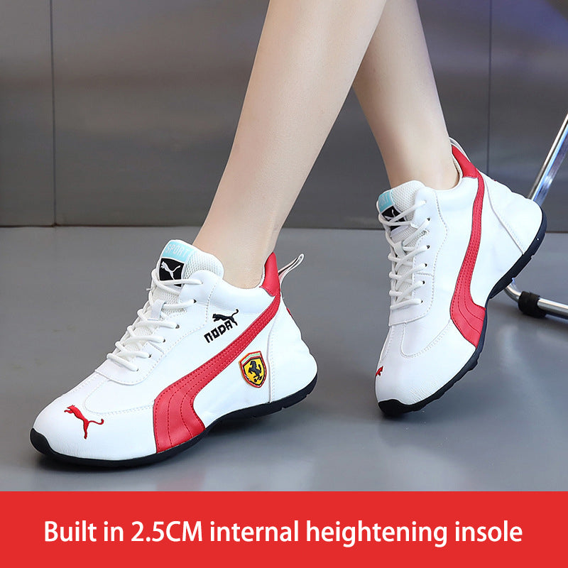 New Style Men's And Women's Same Style Lovers' Shoes Fashion Casual Breathable Soft Soled Leather High Rise Shoes