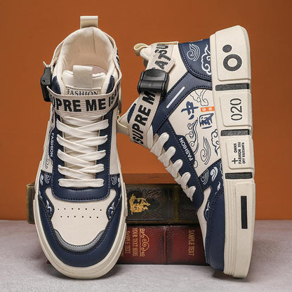 New men's high top street dance parent-child board shoes, sports running shoes for men