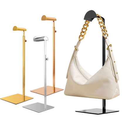 Stainless Steel Hanging Bag Display Rack Support Bag Rack Floor Men's And Women's Handbags Bag Display Rack