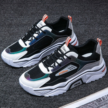 Summer breathable and versatile mesh sports and leisure shoes for teenagers, height increasing dad, ins trendy shoes
