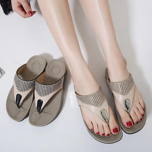 Shoes Flip flops Fashion Summer Sandals Bohemian Wedge Flops Beach Sandals Casual Shoes