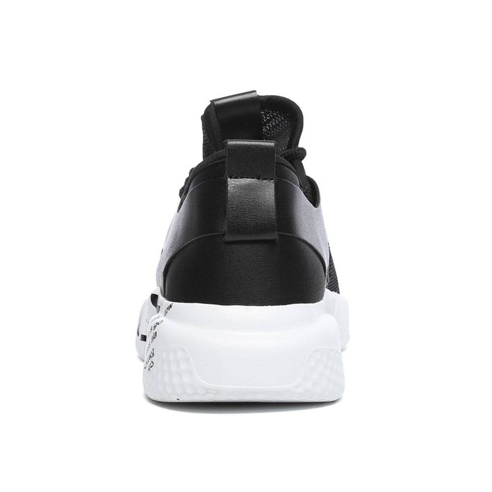 Mesh Breathable Casual Shoes Male Laces Sneakers Unisex Couple Running Shoes Solid Color Ccushioning