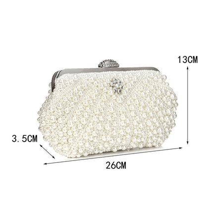 Pearl Evening Bag Vintage Ladies Banquet Bag Versatile Portable Evening Bag