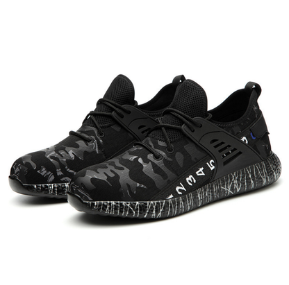 Trendy Fashion Safety Protective Shoes Camouflage Breathable Anti-smash and Anti-piercing Work Shoes