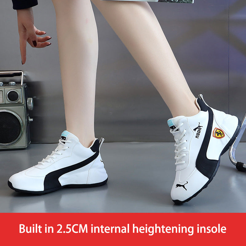 New Style Men's And Women's Same Style Lovers' Shoes Fashion Casual Breathable Soft Soled Leather High Rise Shoes
