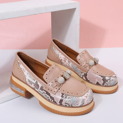 Shoelaces Leisure Patchwork Woman Shoes Flats