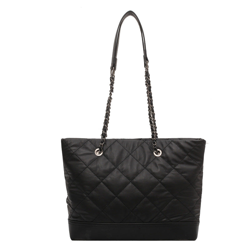 Fashion Chain Bag Women's New Simple Diamond Trend Tote Bag Texture Underarm Shoulder Bag