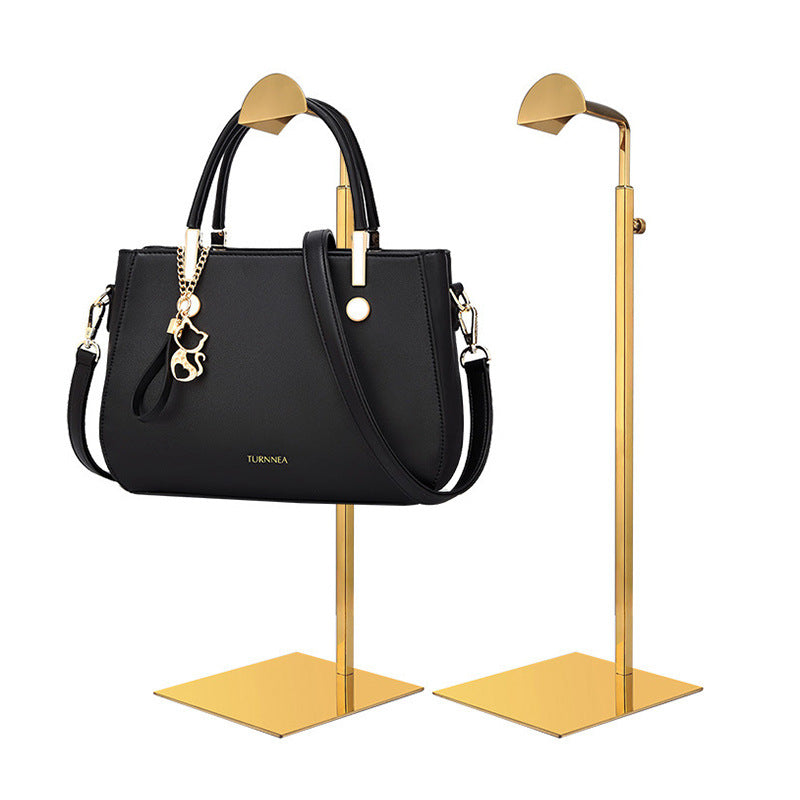 Stainless Steel Hanging Bag Display Rack Support Bag Rack Floor Men's And Women's Handbags Bag Display Rack