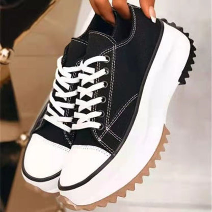 Low cut thick soled canvas shoes for women canvas thick soled canvas shoes