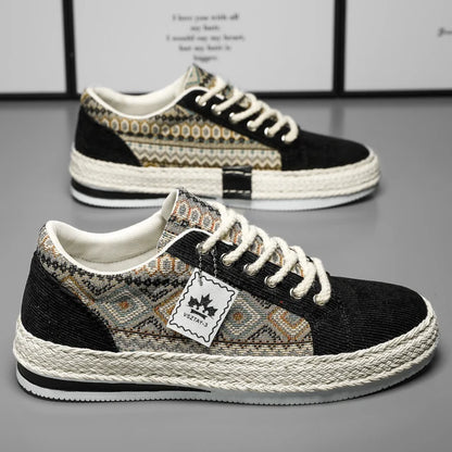 Espadrilles Men Sneakers Flat Canvas Shoes For Men Yuppie Casual Walking Shoes Male Linen Men's Shoes Fisherman's Sneakers Man
