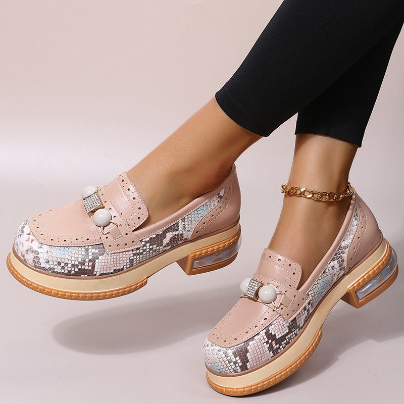 Shoelaces Leisure Patchwork Woman Shoes Flats