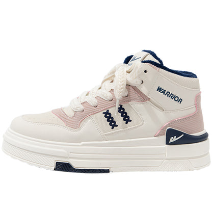 Color blocked high cut thick soled shoes for casual wear