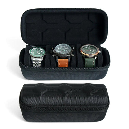 10 Slots Watch Storage Box Watch Zipper Travel Case Portable Watch Organizer Display Holder for Wristwatches and Smart Watches