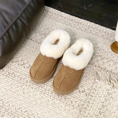 Snow boots winter warm short plush thickened snow shoes for women