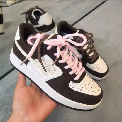 Fashionable small monster board shoes Sweet cool Air Force One casual shoes for men and women Low top lovers Small white shoes
