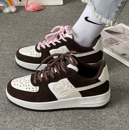 Fashionable small monster board shoes Sweet cool Air Force One casual shoes for men and women Low top lovers Small white shoes