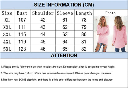 2025 Plus Size Women Warm Sweaters Solid Color O Neck Loose Knitted Pullover Long Sweater Casual Blouse Lady Oversize Clothing