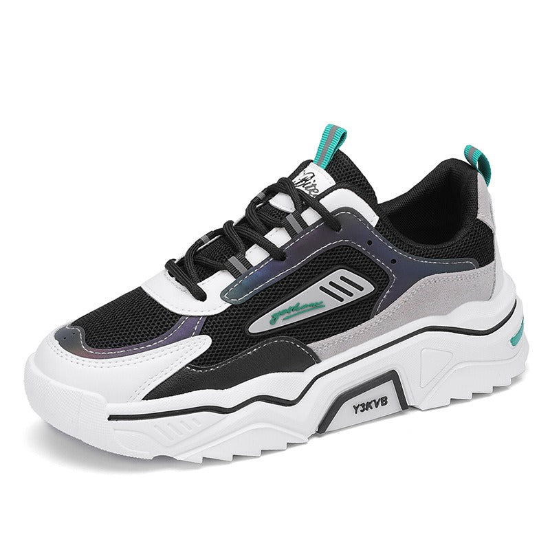Summer breathable and versatile mesh sports and leisure shoes for teenagers, height increasing dad, ins trendy shoes