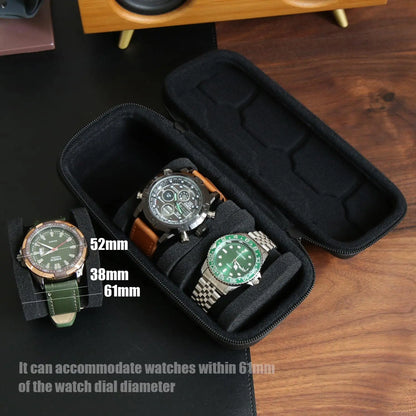 10 Slots Watch Storage Box Watch Zipper Travel Case Portable Watch Organizer Display Holder for Wristwatches and Smart Watches