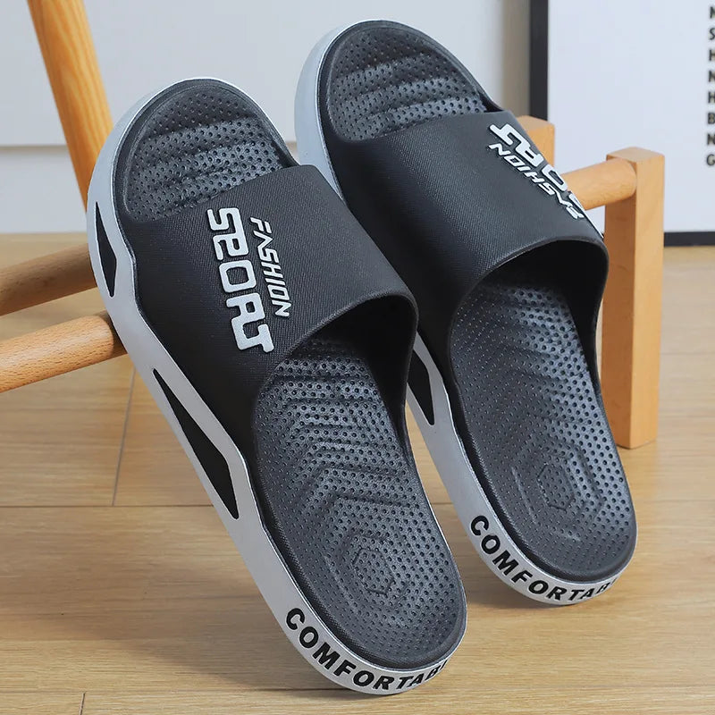 Slippers For Men Worn Externally Summer Trendy Flip Flops Bathroom Non-skid Indoor And Home Sandals For Men Women Couple Shoes