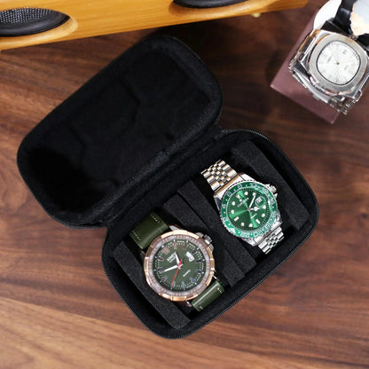 10 Slots Watch Storage Box Watch Zipper Travel Case Portable Watch Organizer Display Holder for Wristwatches and Smart Watches