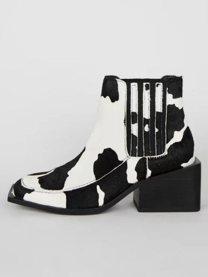Women Chelsea Boots Autumn Winter Classic Style Women Ankle Boots Concise Warm Shoes Horse Hairs Basic Shoes