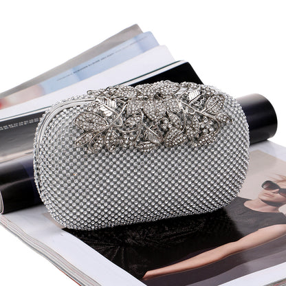Evening Bag Women's European And American Luxury Diamond Banquet Bag Dress Portable Evening Bag