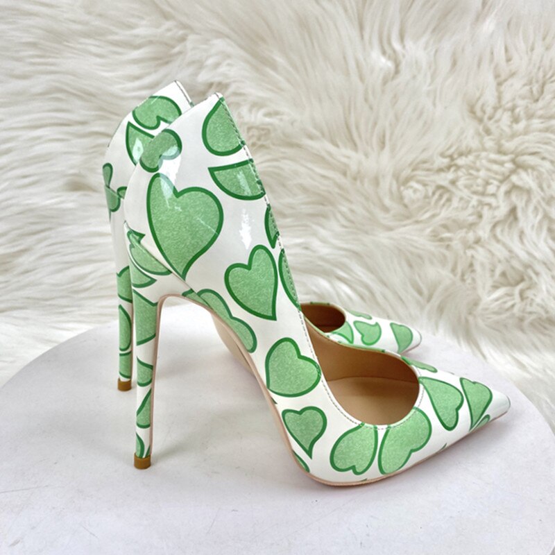 New Love Patent Leather High Heels Women's Stiletto 10CM Fashion Shallow Mouth Single Shoes Banquet Shoes