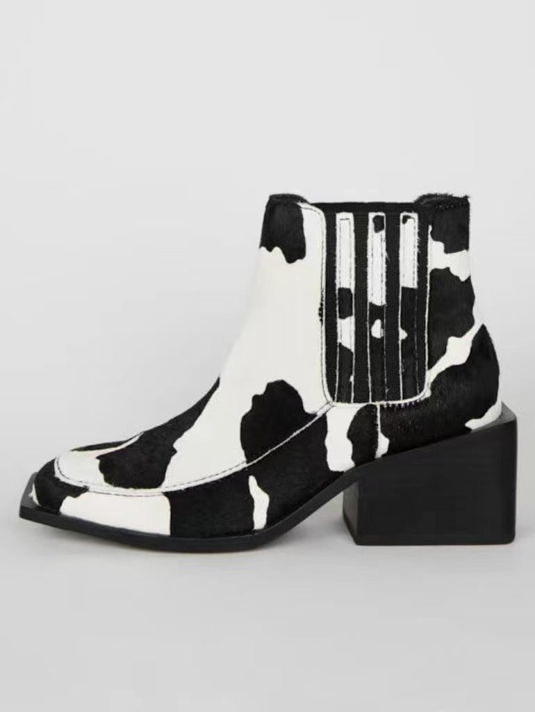 Women Chelsea Boots Autumn Winter Classic Style Women Ankle Boots Concise Warm Shoes Horse Hairs Basic Shoes