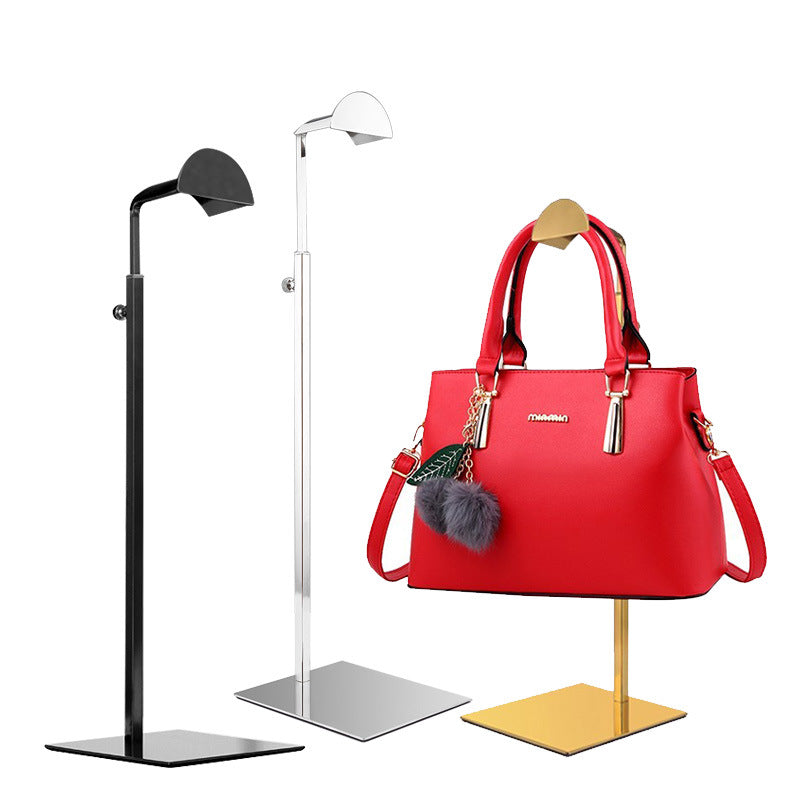 Stainless Steel Hanging Bag Display Rack Support Bag Rack Floor Men's And Women's Handbags Bag Display Rack