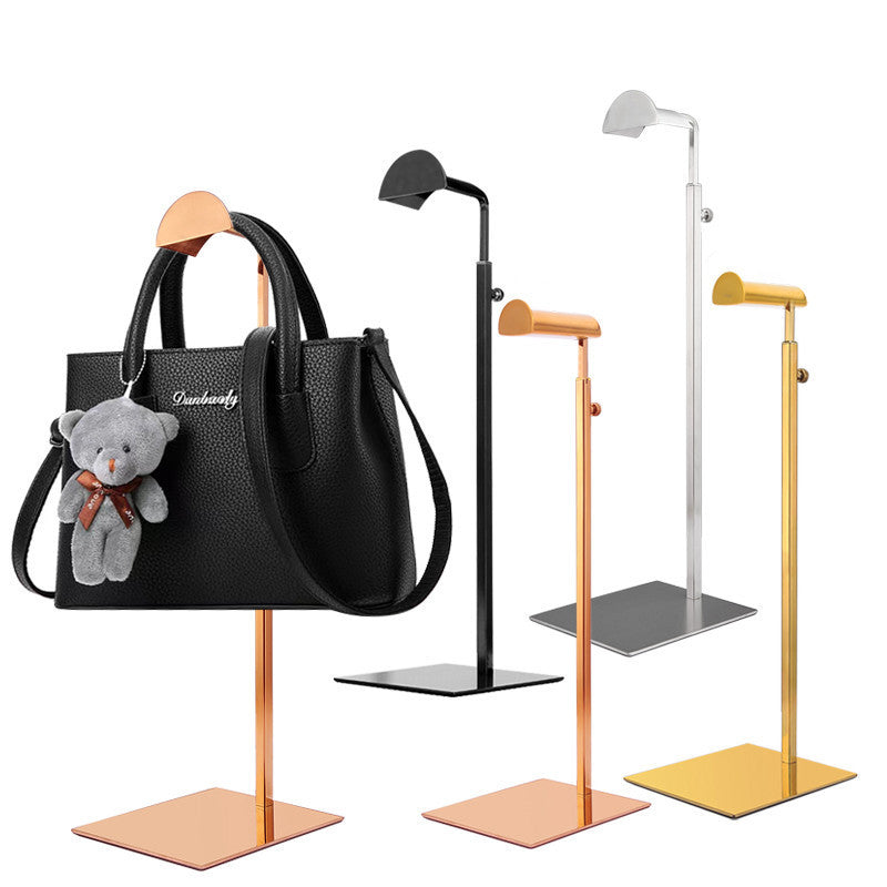 Stainless Steel Hanging Bag Display Rack Support Bag Rack Floor Men's And Women's Handbags Bag Display Rack