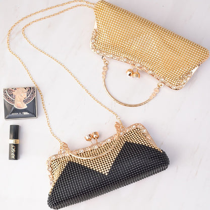 Water Diamond Dinner Bag Celebrity Handheld Bag Fashion Diagonal Straddle Bag New Versatile Evening Dress Bag Girl