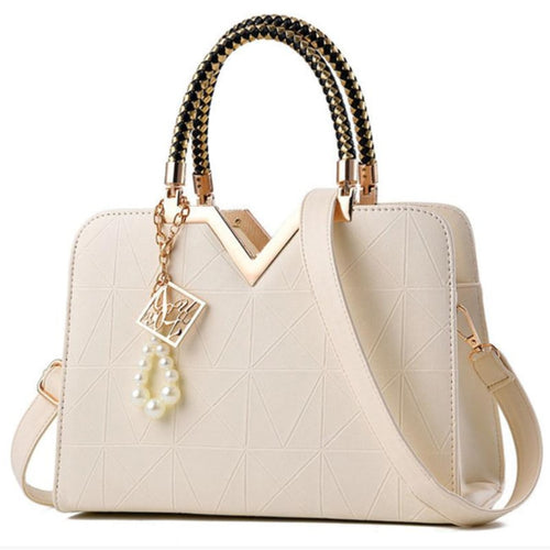 Fashion Women Handbags Leather Totes Bag Top-handle Embroidery Crossbody Bag Shoulder Bag Lady Simple Style Hand Bags