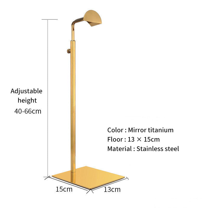 Stainless Steel Hanging Bag Display Rack Support Bag Rack Floor Men's And Women's Handbags Bag Display Rack