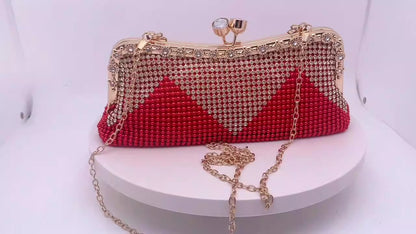Water Diamond Dinner Bag Celebrity Handheld Bag Fashion Diagonal Straddle Bag New Versatile Evening Dress Bag Girl