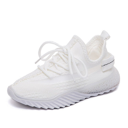 Net Red Tide Shoes Ins Really Burst Sports Shoes New Flying Woven Shoes Female Jelly Bottom Starry Coconut Shoes