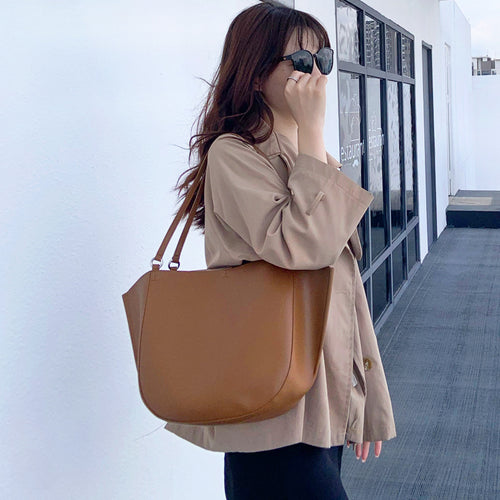 New leather women's bag niche child mother bag one shoulder messenger fashion simple large capacity bag