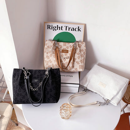 Large Bag Women's New Trendy Spring Fashion Chain Handbag Casual Simple Shoulder Bag Tote Bag