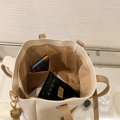 Crossbody Bag Spring New Fashion Big Bag Small Fresh Shoulder Tote Bag Woven Solid Color Women's Bag