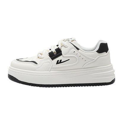 Color blocked breathable women's thick soled shoes for warmth