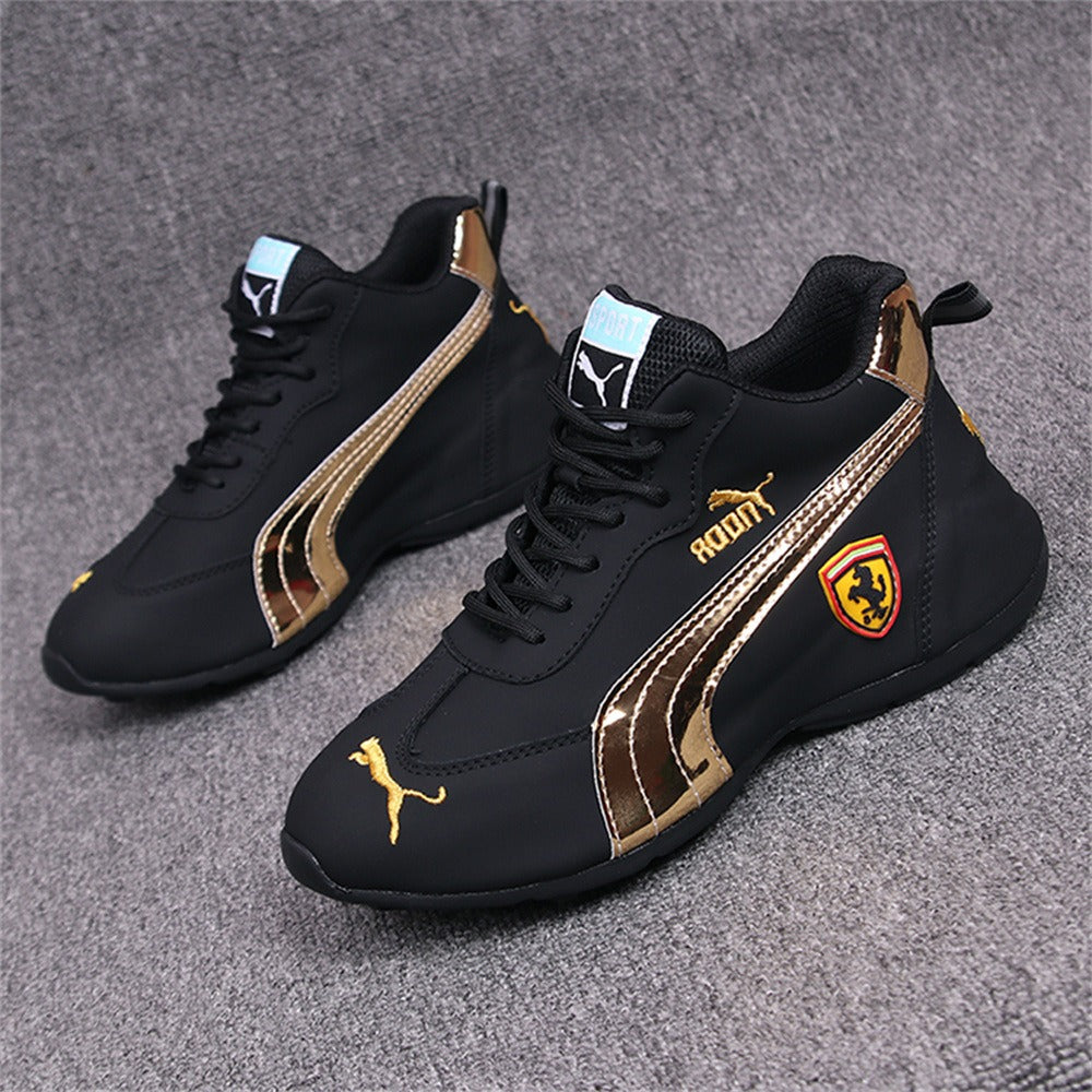 New Style Men's And Women's Same Style Lovers' Shoes Fashion Casual Breathable Soft Soled Leather High Rise Shoes