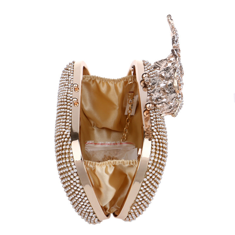 Evening Bag Women's European And American Luxury Diamond Banquet Bag Dress Portable Evening Bag