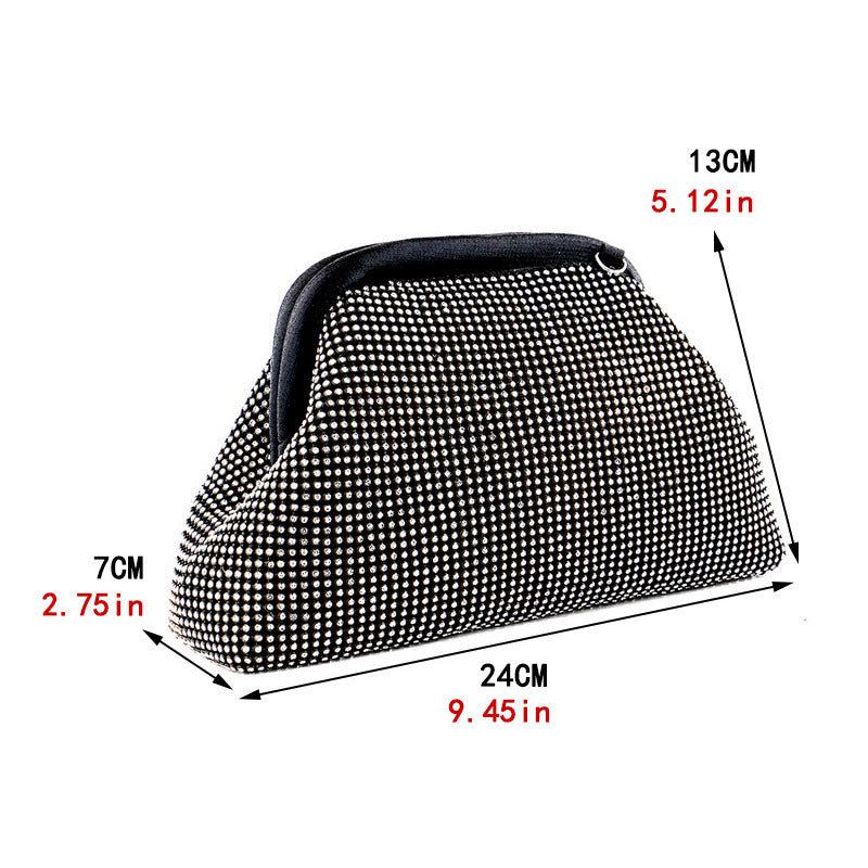 New Diamond Studded Evening Bag European And American Ladies Banquet Bag Dress Hand Evening Bag