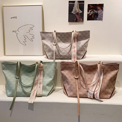 Hand Held Shoulder Bag New Underarm Large Bag Simple Letter Shoulder Bag Large Capacity Tote Women's Bag